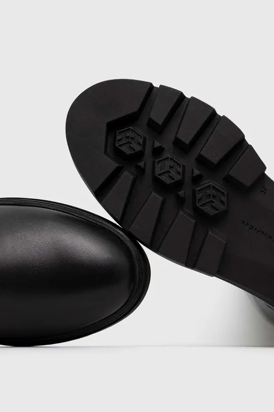 μαύρο Δερμάτινες μπότες Tommy Hilfiger Monochromatic Over The Knee Boot