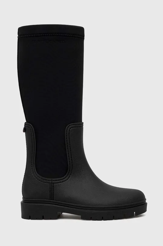 črna Elegantni škornji Tommy Hilfiger Rain Boot Long Shaft Ženski