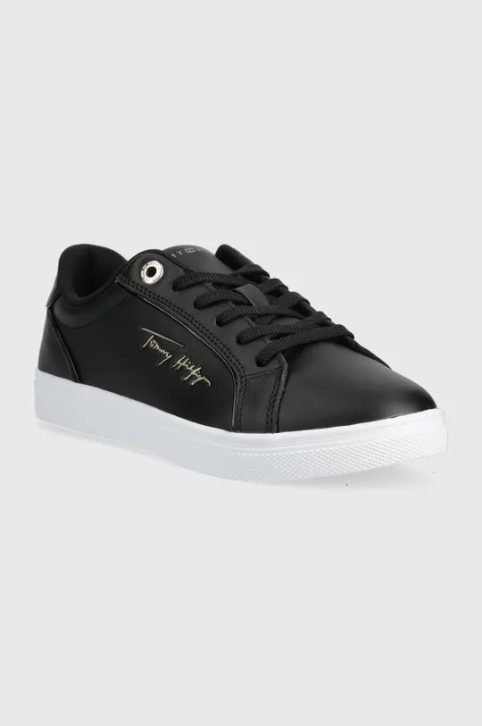 Tommy Hilfiger sportcipő Signature Piping Sneaker fekete