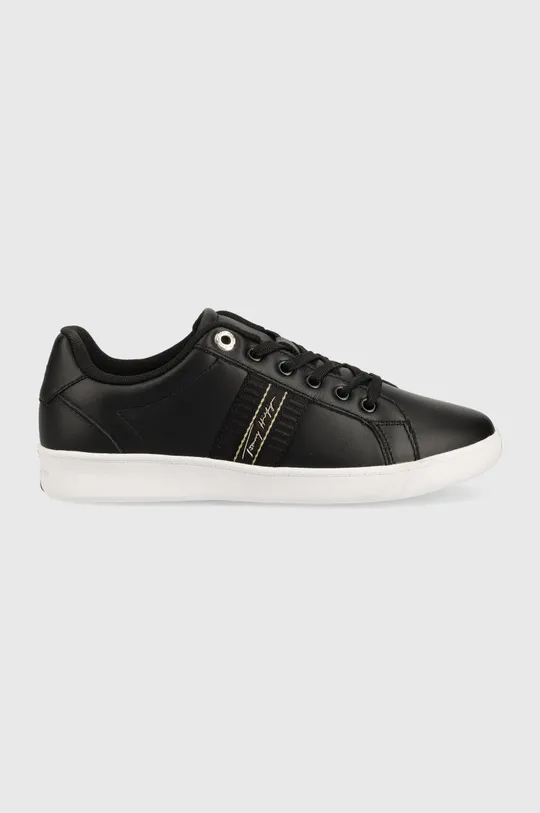 nero Tommy Hilfiger sneakers in pelle Signature Webbing Court Sneaker Donna