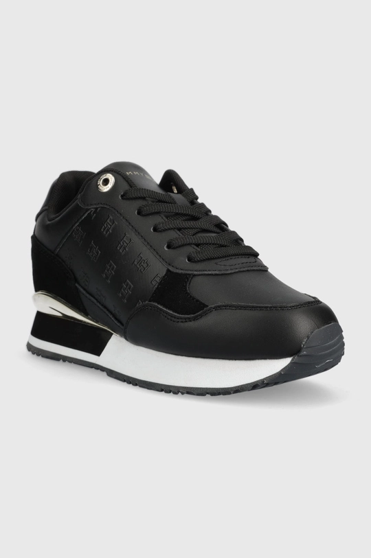 Superge Tommy Hilfiger Metallic Monogram Emboss Sneaker črna