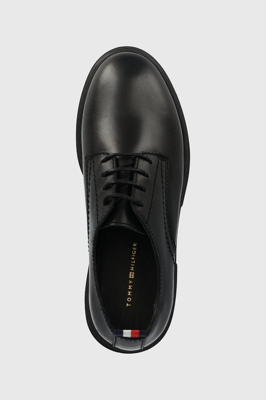 чорний Шкіряні туфлі Tommy Hilfiger Leather Lace Up Shoe