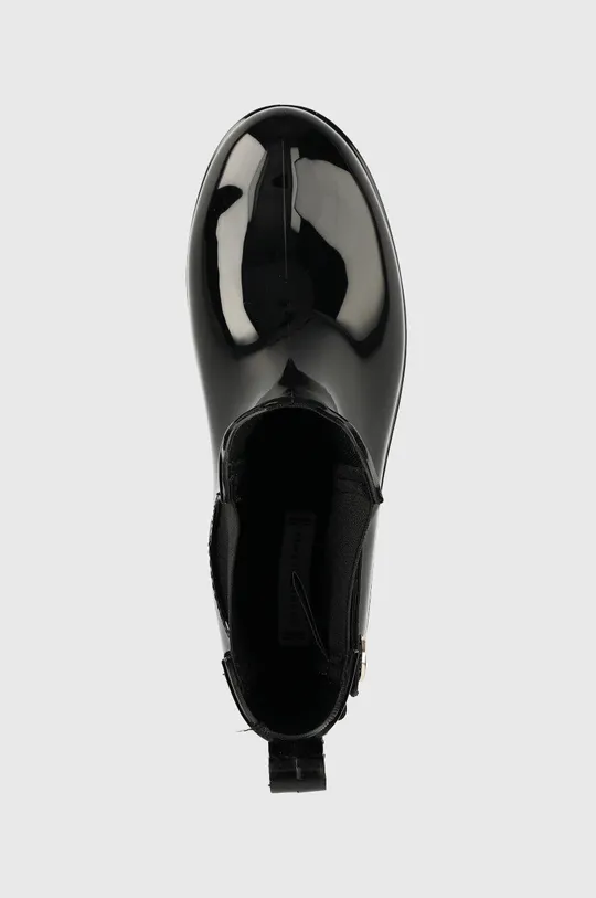 μαύρο Ουέλλινγκτον Tommy Hilfiger Ankle Rainboot With Metal Detail