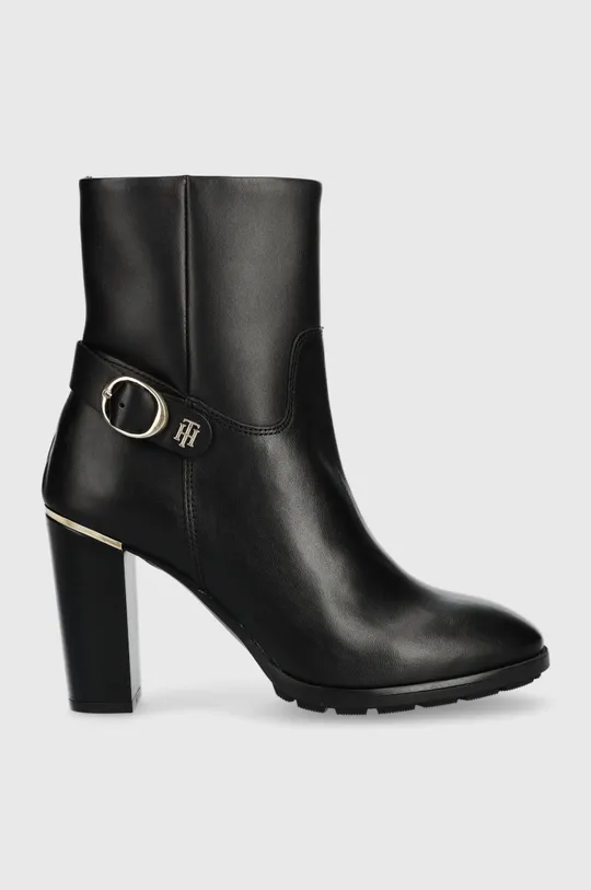 μαύρο Δερμάτινες μπότες Tommy Hilfiger Belt High Heel Boot Γυναικεία