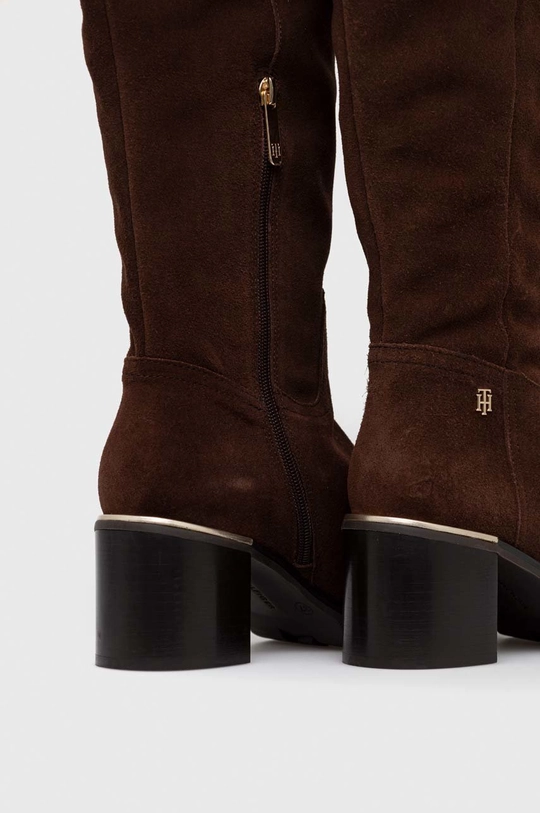 Μπότες σούετ Tommy Hilfiger Th Belt Suede Overknee Boot  Πάνω μέρος: Δέρμα σαμουά Εσωτερικό: Υφαντικό υλικό, Φυσικό δέρμα Σόλα: Συνθετικό ύφασμα