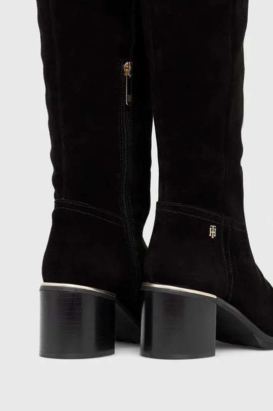 Μπότες σούετ Tommy Hilfiger Th Belt Suede Overknee Boot  Πάνω μέρος: Δέρμα σαμουά Εσωτερικό: Υφαντικό υλικό, Φυσικό δέρμα Σόλα: Συνθετικό ύφασμα