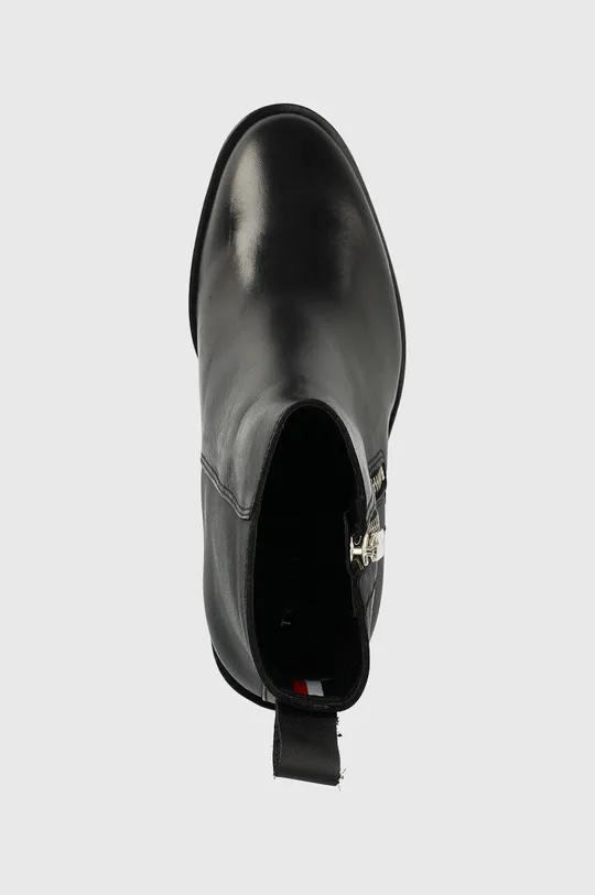 čierna Kožené členkové topánky Tommy Hilfiger