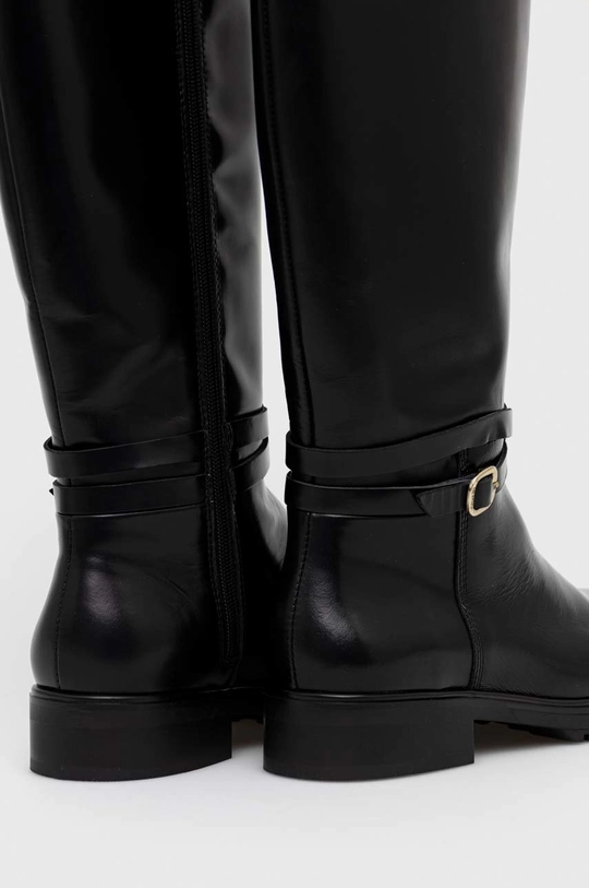 Tommy Hilfiger bőr csizma Leather Belt Longboot  Szár: természetes bőr Belseje: textil, természetes bőr Talp: szintetikus anyag