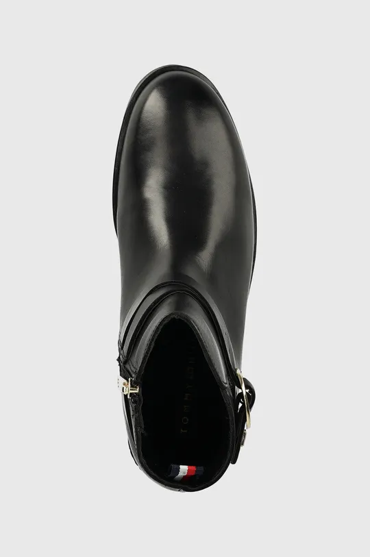 μαύρο Δερμάτινες μπότες Tommy Hilfiger Th Belt Flat Boot