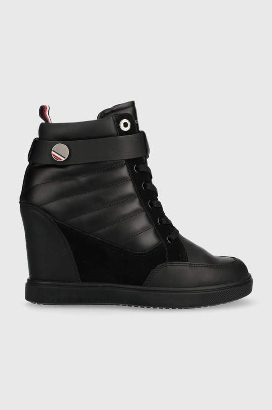 crna Gležnjače Tommy Hilfiger Wedge Sneaker Boot Ženski