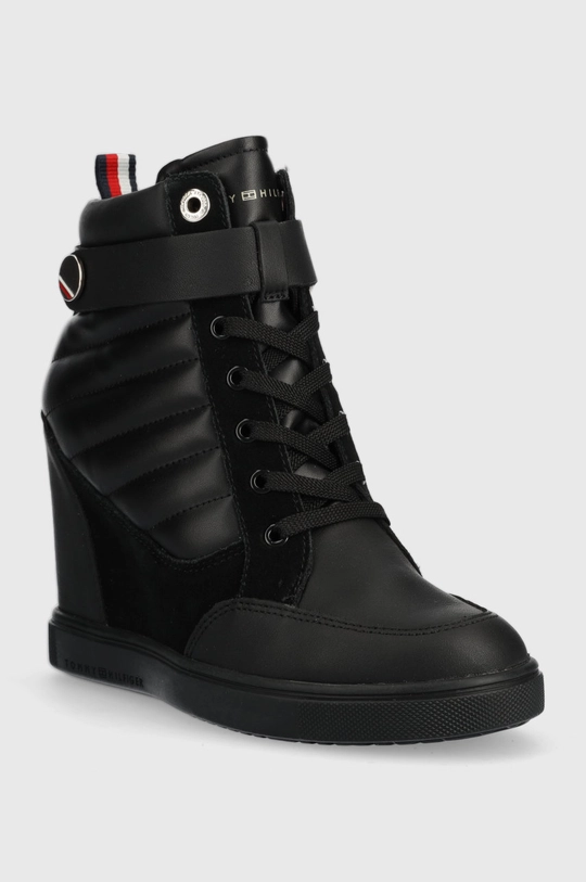 Μποτάκια Tommy Hilfiger Wedge Sneaker Boot μαύρο