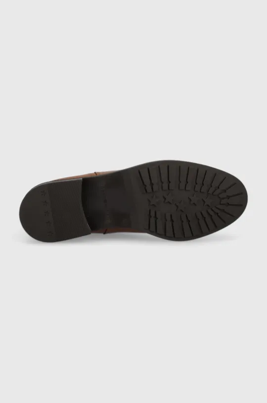 Δερμάτινες μπότες τσέλσι Tommy Hilfiger Th Leather Flat Boot Γυναικεία