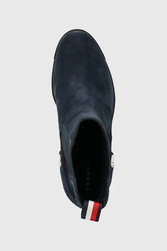 σκούρο μπλε Σουέτ μπότες τσέλσι Tommy Hilfiger Outdoor High Heel Boot