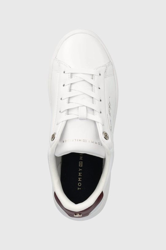 biały Tommy Hilfiger sneakersy skórzane Signature Court Sneaker