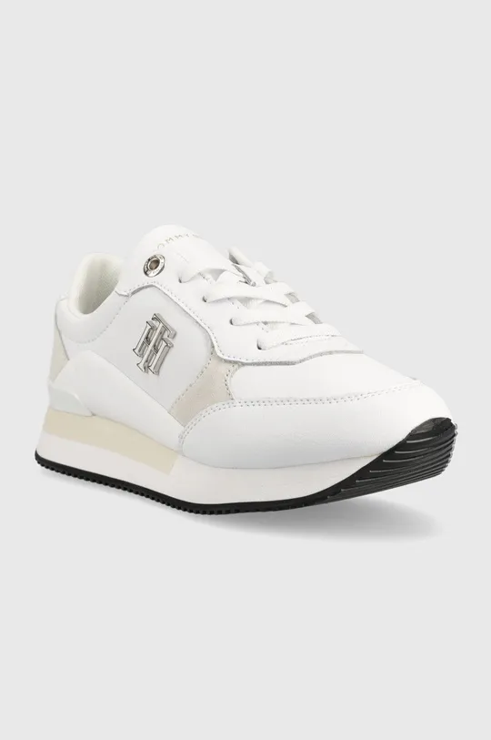 Tommy Hilfiger sportcipő Th Emboss Metallic Sneaker fehér