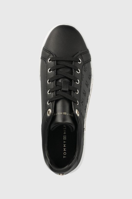 czarny Tommy Hilfiger sneakersy skórzane Embossed Monogram Sneaker