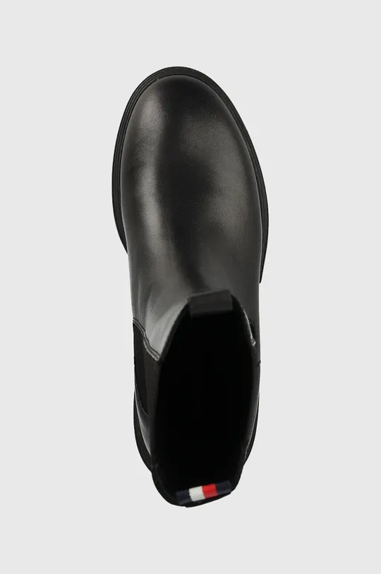 μαύρο Δερμάτινες μπότες τσέλσι Tommy Hilfiger Monochromatic Chelsea Boot