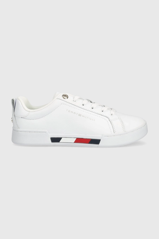 fehér Tommy Hilfiger bőr sportcipő Tricolor Insert Sneaker Női