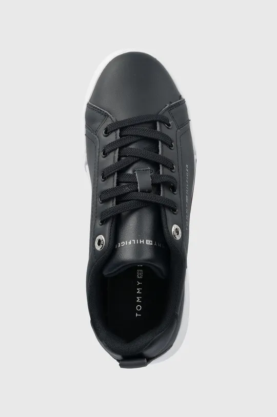 σκούρο μπλε Δερμάτινα αθλητικά παπούτσια Tommy Hilfiger Tricolor Insert Sneaker