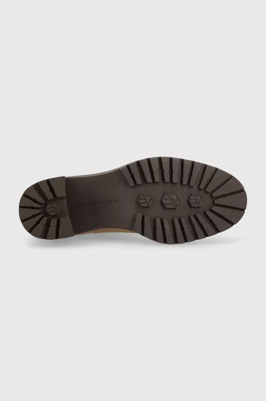 Tommy Hilfiger magasszárú cipő velúrból Outdoor Chelsea Mid Heel Boot Női