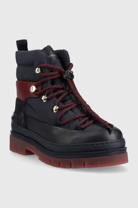Tommy Hilfiger śniegowce Laced Outdoor Boot granatowy