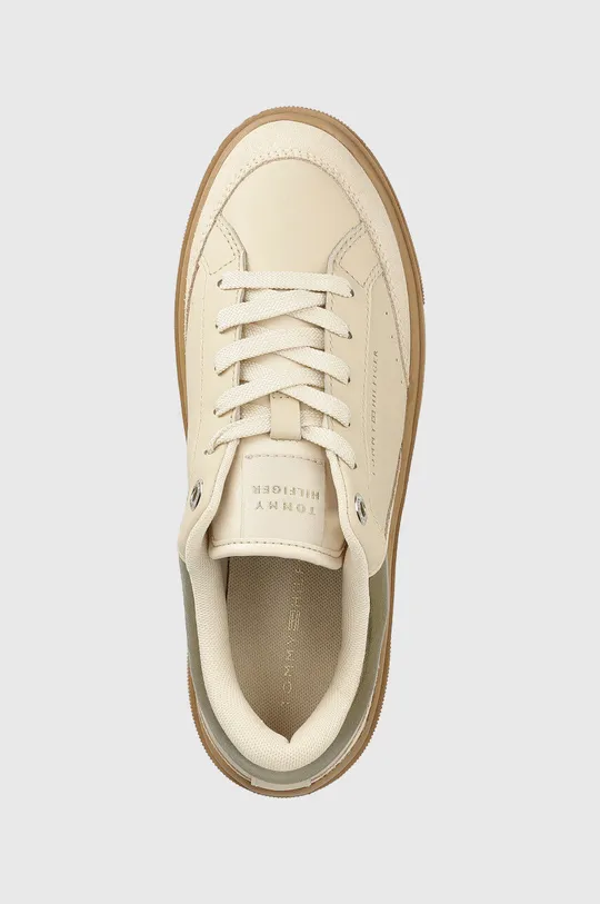 beżowy Tommy Hilfiger sneakersy Leather Court Sneaker