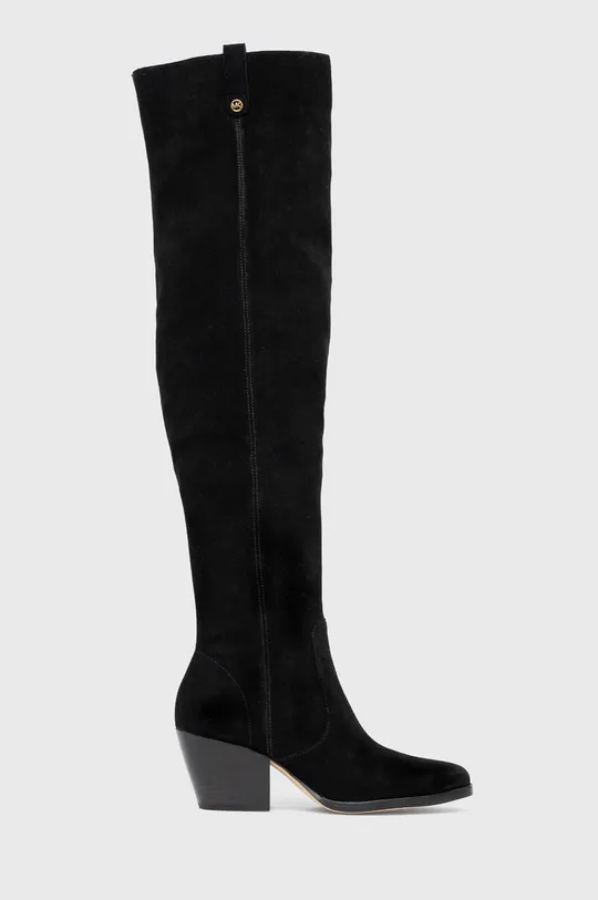 črna Elegantni škornji iz semiša MICHAEL Michael Kors Harlow Ženski