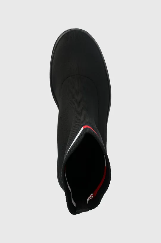 čierna Členkové topánky Tommy Jeans Water Resistent Knitted Boot