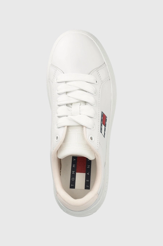 biały Tommy Jeans sneakersy skórzane