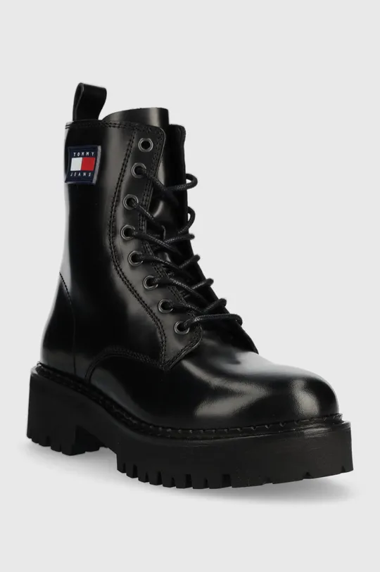 Kožené workery Tommy Jeans Urban Tommy Jeans Lace Up Boot čierna
