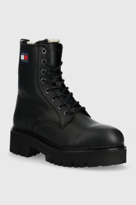 Kožne gležnjače Tommy Jeans Tommy Jeans Urban Warmlined Boot crna