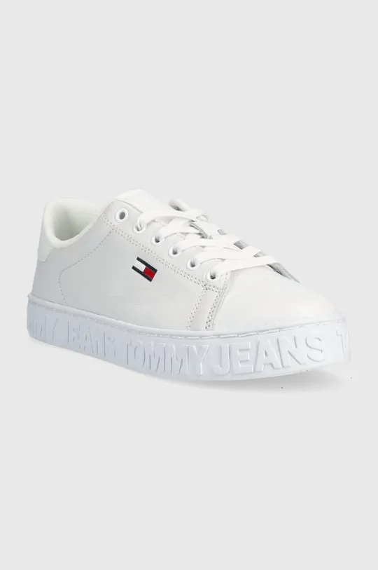 Kožené tenisky Tommy Jeans Cool Tommy Jeans Sneaker Ess biela