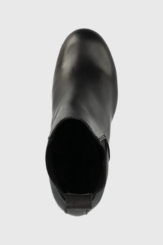 czarny Tommy Jeans sztyblety skórzane Essentials High Heel Boot EN0EN02045.BDS