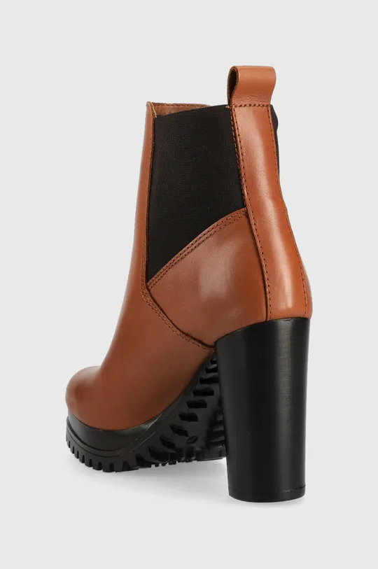 Tommy Jeans sztyblety skórzane Essentials High Heel Boot EN0EN02045.GOW Cholewka: Skóra naturalna, Wnętrze: Skóra naturalna, Materiał tekstylny, Podeszwa: Materiał syntetyczny