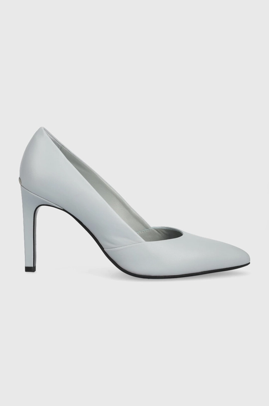 сірий Шкіряні туфлі Calvin Klein Stiletto Pump 90 Жіночий