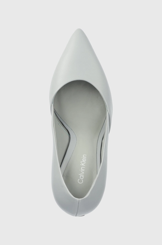 szary Calvin Klein szpilki skórzane Stiletto Pump 90