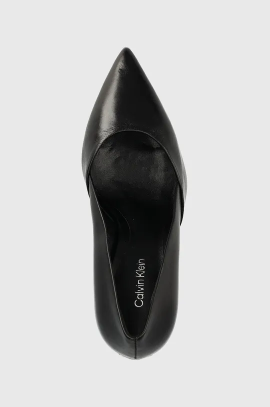 czarny Calvin Klein szpilki skórzane Stiletto Pump 90