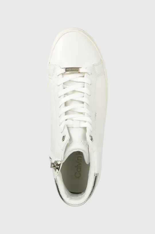 λευκό Δερμάτινα αθλητικά παπούτσια Calvin Klein Vulc High Top