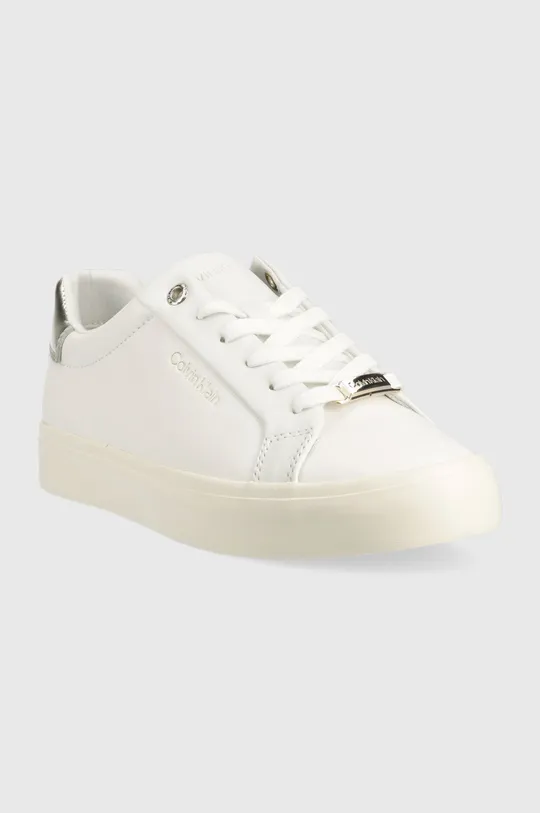 Calvin Klein sneakersy skórzane Vulc Lace Up biały