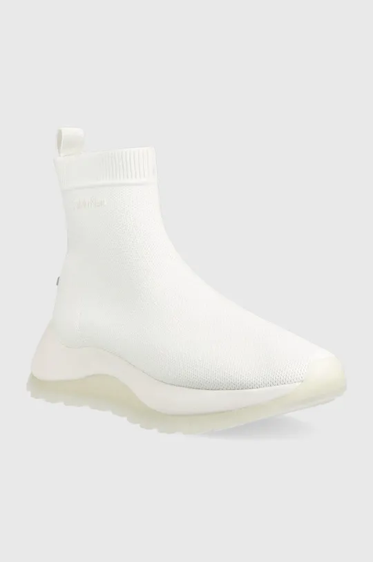 Tenisky Calvin Klein 2 Piece Sole Sock Boot biela