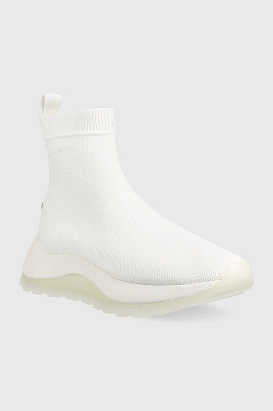 Calvin Klein sneakersy 2 Piece Sole Sock Boot biały