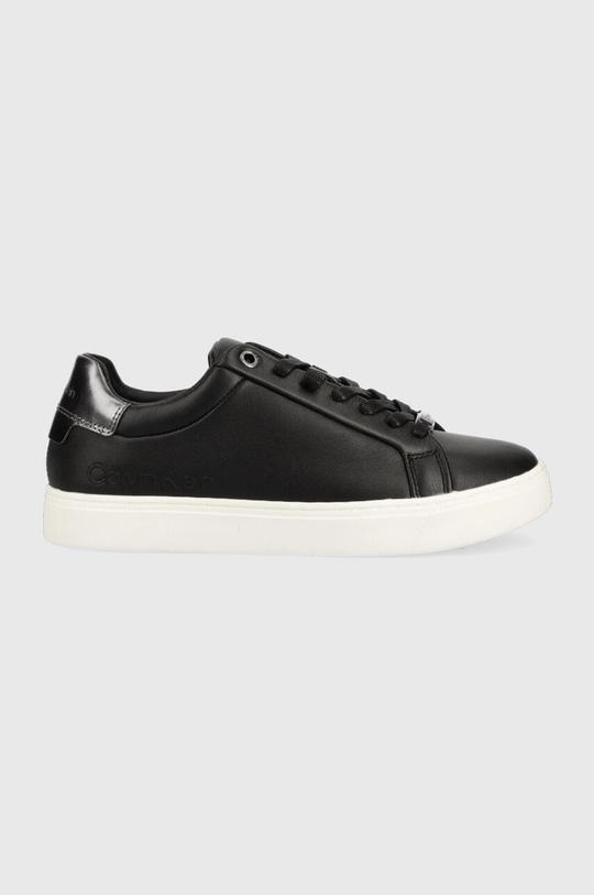 crna Kožne tenisice Calvin Klein Cupsole Lace Up Ženski