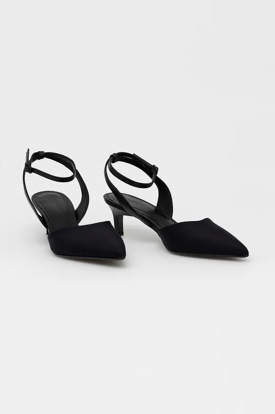 Γόβες παπούτσια Calvin Klein Kit H Mule W Ankl Strap 50 μαύρο