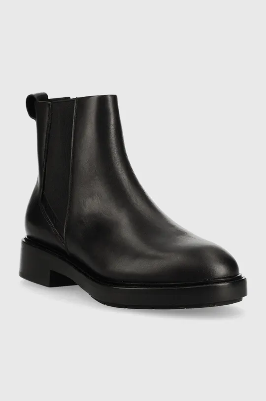 Δερμάτινες μπότες τσέλσι Calvin Klein Rubber Sole Chelsea μαύρο
