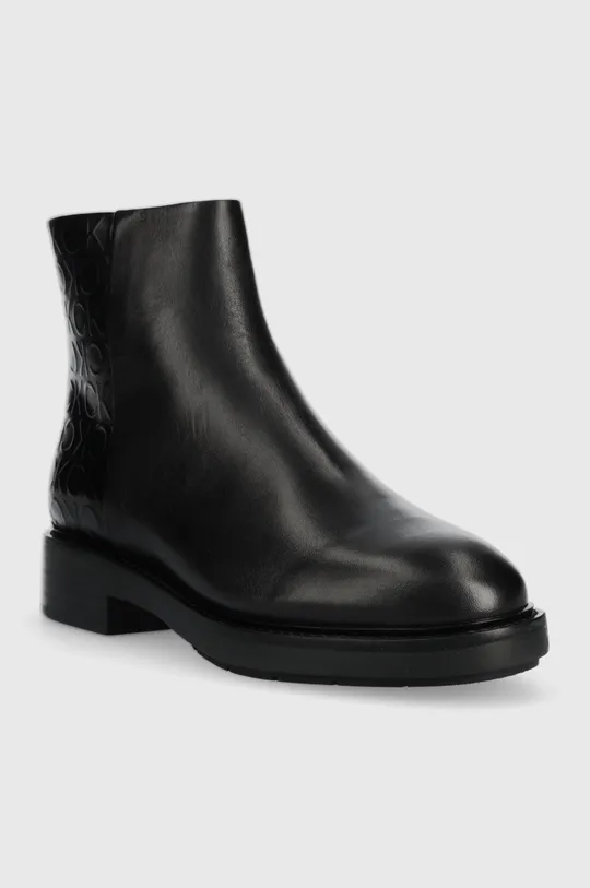Calvin Klein bokacsizma Rubber Sole Ankle Boot fekete