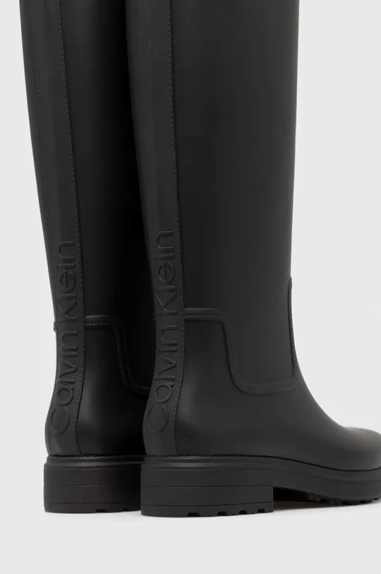 Gumene čizme Calvin Klein Rain Boot Knee  Vanjski dio: Sintetički materijal Unutrašnji dio: Tekstilni materijal Potplat: Sintetički materijal
