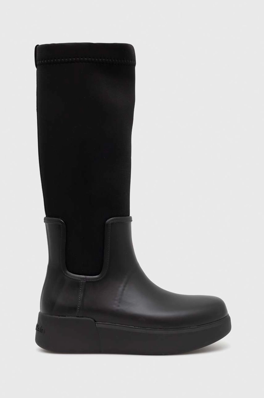 fekete Calvin Klein gumicsizma Rain Boot Wedge High Női