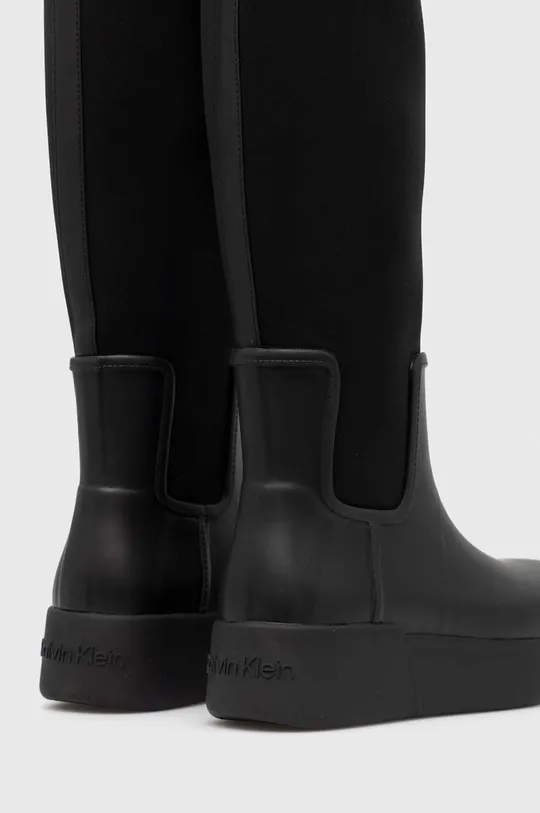 Gumijasti škornji Calvin Klein Rain Boot Wedge High  Zunanjost: Sintetični material, Tekstilni material Notranjost: Tekstilni material Podplat: Sintetični material