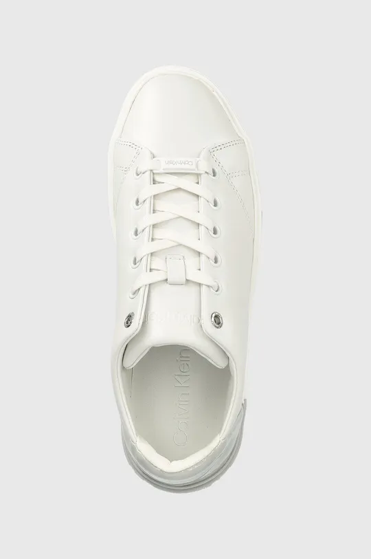 λευκό Δερμάτινα αθλητικά παπούτσια Calvin Klein Heel Cupsole Lace Up