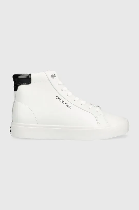 λευκό Δερμάτινα αθλητικά παπούτσια Calvin Klein Vulc High Top Γυναικεία